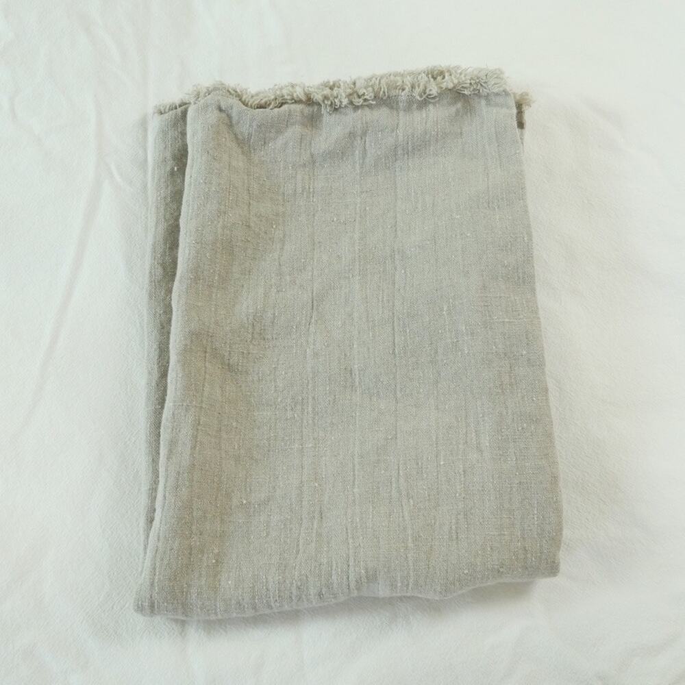 LinenMe Pillowcase 100% Linen Natural Slub Raw Edge Minimal Modern Standard Zip‎